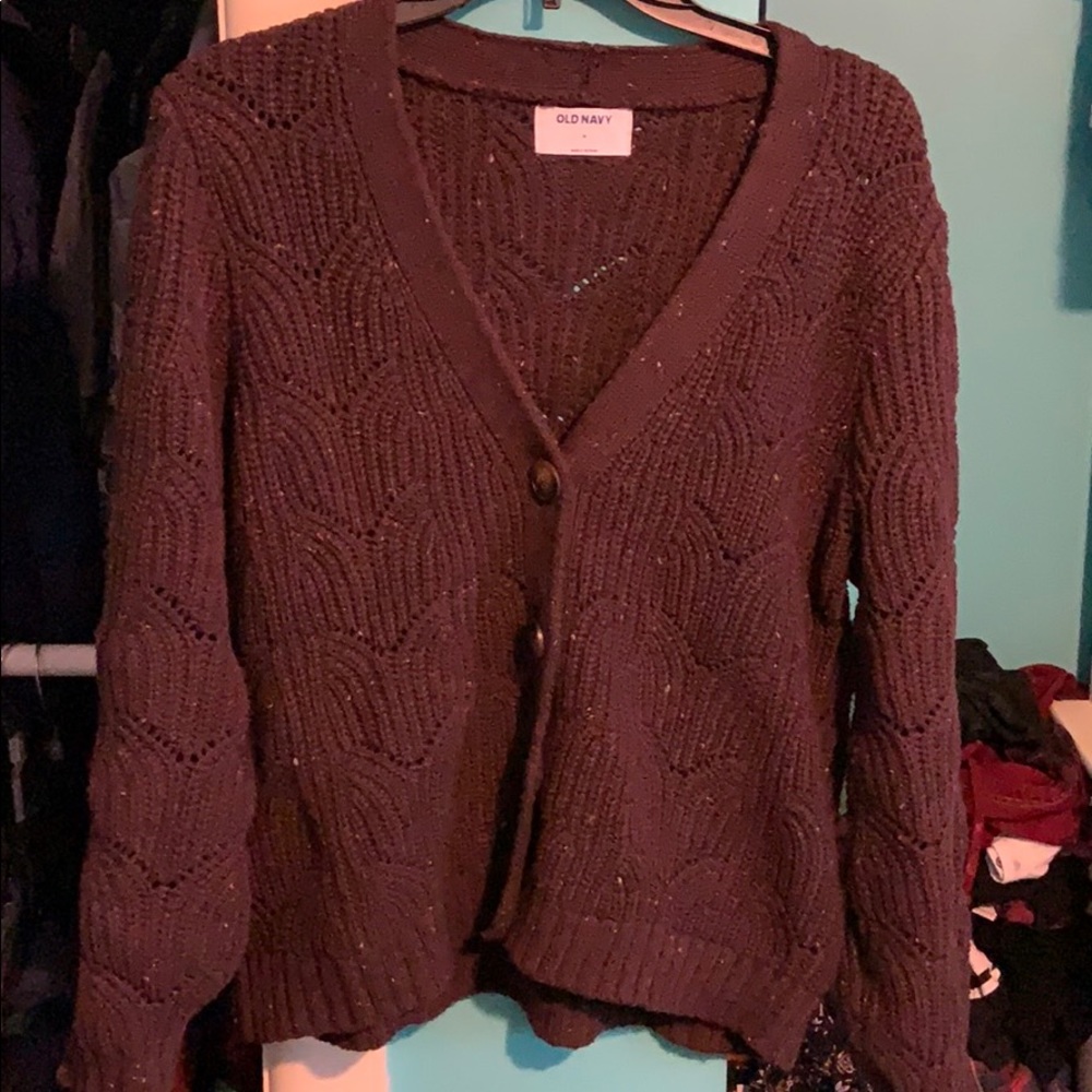 Puffy Sleeve Grandpa Sweater